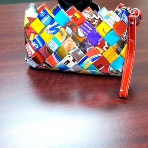 Multi colored small wristlet